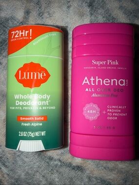 Lume Whole Body Deodorant & Athena All Over Deo Duo — RV $24!